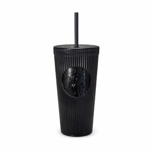 NEW Starbucks Matte Black Tumbler with Straw